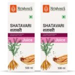KRISHNA'S HERBAL & AYURVEDA Shatavari Juice 500 Ml (Pack Of 2) | Helps In Strength And Lactation In Women | Rejuvenative For Vata And Pitta - Fast UK Delivery