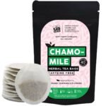 The Tea Trove Pure Chamomile Tea Bags Organic - 40 Eco-Friendly Caffeine Free Camomile Herbal tea in Resealable pouch for sleep and Stress relief - Steep Hot Or Iced | Pack of 1 - Fast Shipping to USA & Canada