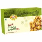 Dhampure Speciality Gur Chana Badam Bite, 400G | Jaggery Sweets | Chana Burfee Burfi - Fast UK Delivery