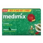 Medimix Ayurvedic Classic 18 Herbs Soap, 150g (Buy 4 Get 1 Free) Total 750g and Medimix Ayurvedic Neem, Aloe-Vera and Turmeric Anti-Pimple Face Wash, 175 ml - Fast UK Delivery