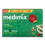 Medimix Ayurvedic Classic 18 Herbs Soap, 150g (Buy 4 Get 1 Free) Total 750g and Medimix Ayurvedic Neem, Aloe-Vera and Turmeric Anti-Pimple Face Wash, 175 ml - Fast UK Delivery