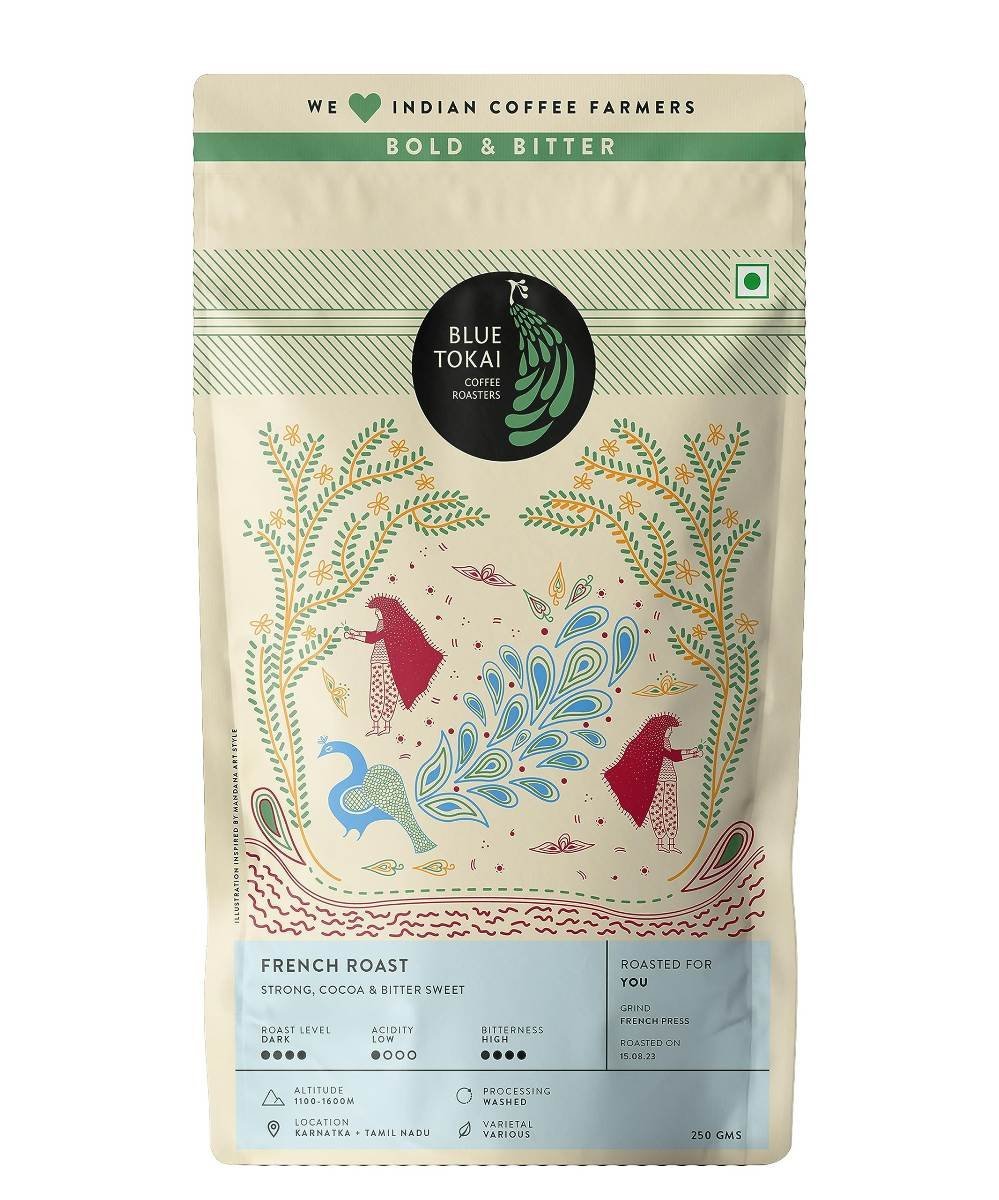 uk81Uq1lHHLAL-1.jpg Blue Tokai Coffee Roasters French Roast - Dark Roast (Cold Brew Grind) 250g | Made With 100% Specialty Grade Arabica Freshly Roasted Ground Coffee, Bag - Fast UK Delivery - Image 1