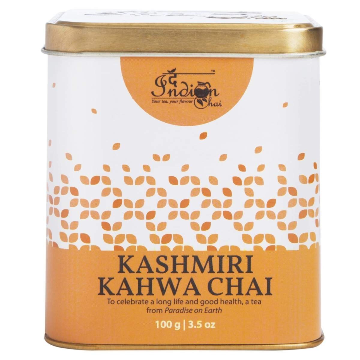 uk81UtiaOfomS-1.jpg The Indian Chai - Kashmiri Kahwa Chai 100g with Darjeeling Green Tea, Almond, Cardamom, Clove, Cinnamon, Ginger, Rose Petal & Saffron for Digestion and Metabolism, Supports Weight Loss - Fast UK Delivery - Image 1