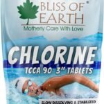 Bliss of Earth Japanese Chlorine Tablets 3" Size for Clean & Clear Swimming Pool, Kills Bacteria & Stops Algae, Pool Disinfectant 10 Chlorine Tablets 10x200gm - Fast UK Delivery