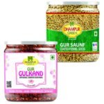 Dhampurgreen Mukhwas Gur Saunf & Gur Gulkand, 750 grams - Fast UK Delivery