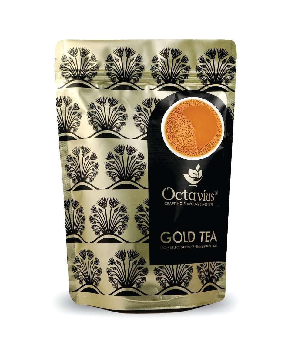 uk81XZyOdz4PL-1.jpg Octavius | Gold Tea -250 Gm | 15% Darjeeling Long Leaf | Black Tea | Blend of Darjeeling & Assam Tea | Loose Tea | Strong Chai | Tea Powder | Chai Patti 250 Gm | Garden Fresh Tea | Tea 250 Gm - Fast UK Delivery - Image 1