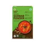 Organic Tattva, Organic Sambar Masala 100 Gram | Authentic South Indian Flavor, Naturally Processed Flavorful, 100% Natural, No Preservatives - Fast UK Delivery