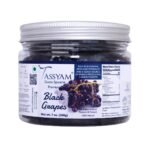Tassyam Exotic Dehydrated Black Grapes 200g Jar | Seedless Ultra Rare Kishmish - Fast UK Delivery