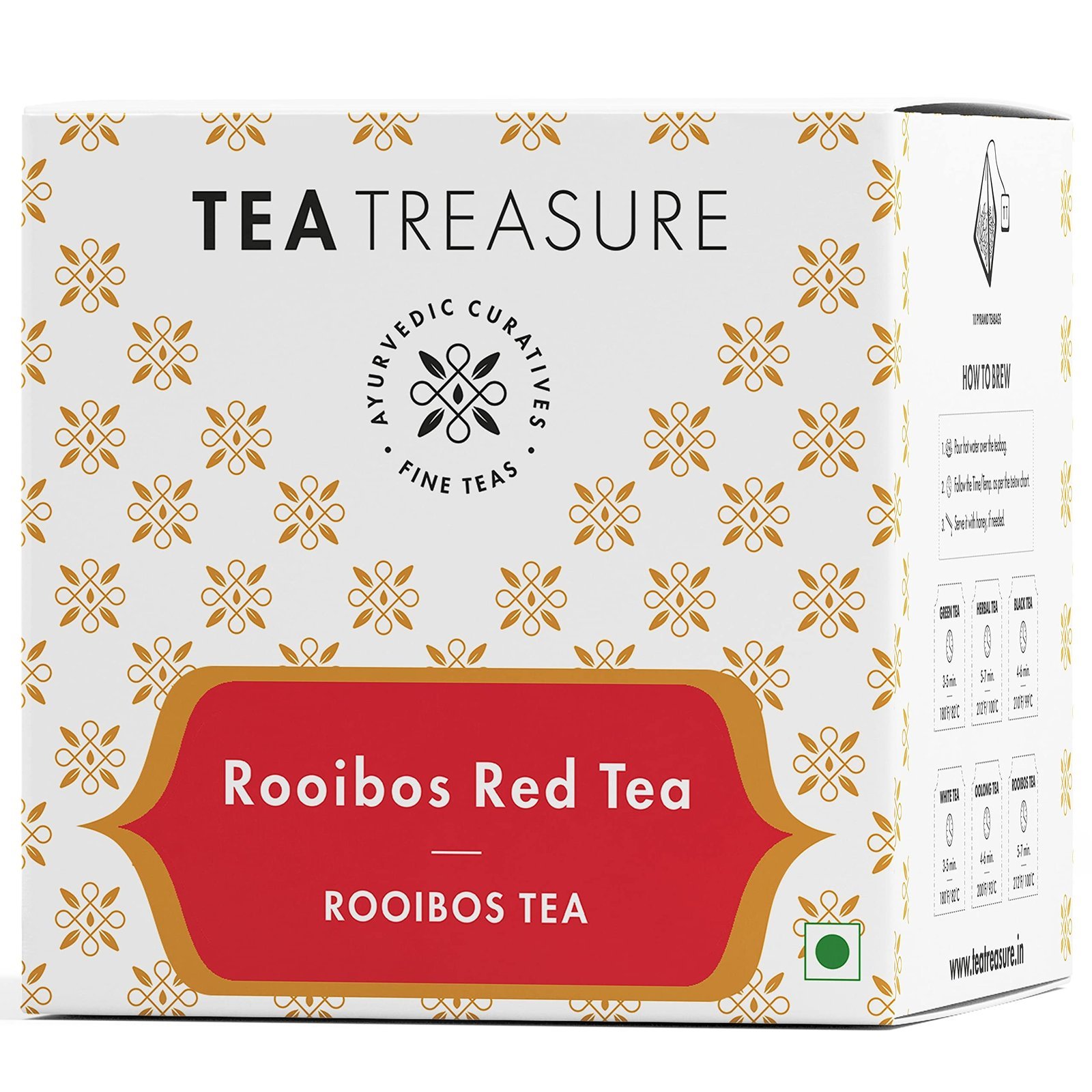 uk81Ya0HWK2fL-1.jpg Tea Treasure South African Rooibos Red Tea Bags | Rooibos Tea Bags | Boosts Immunity | Rich in Antioxidants | Aids Improves Digestion (10 Pyramid Tea Bags) - Fast UK Delivery - Image 1