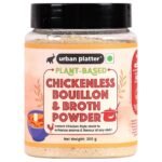 Urban Platter Chicken-Less Bouillon & Broth Powder, 200g (Makes Chicken Stock, Perfect for Plant-Based Cooking, Stock de Poulet) - Fast UK Delivery