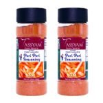 Tassyam Peri Peri Seasoning 200g (100g x2) | Dispenser Bottle, All Natural, Moderate Spicy, Flavour Burst - Fast UK Delivery