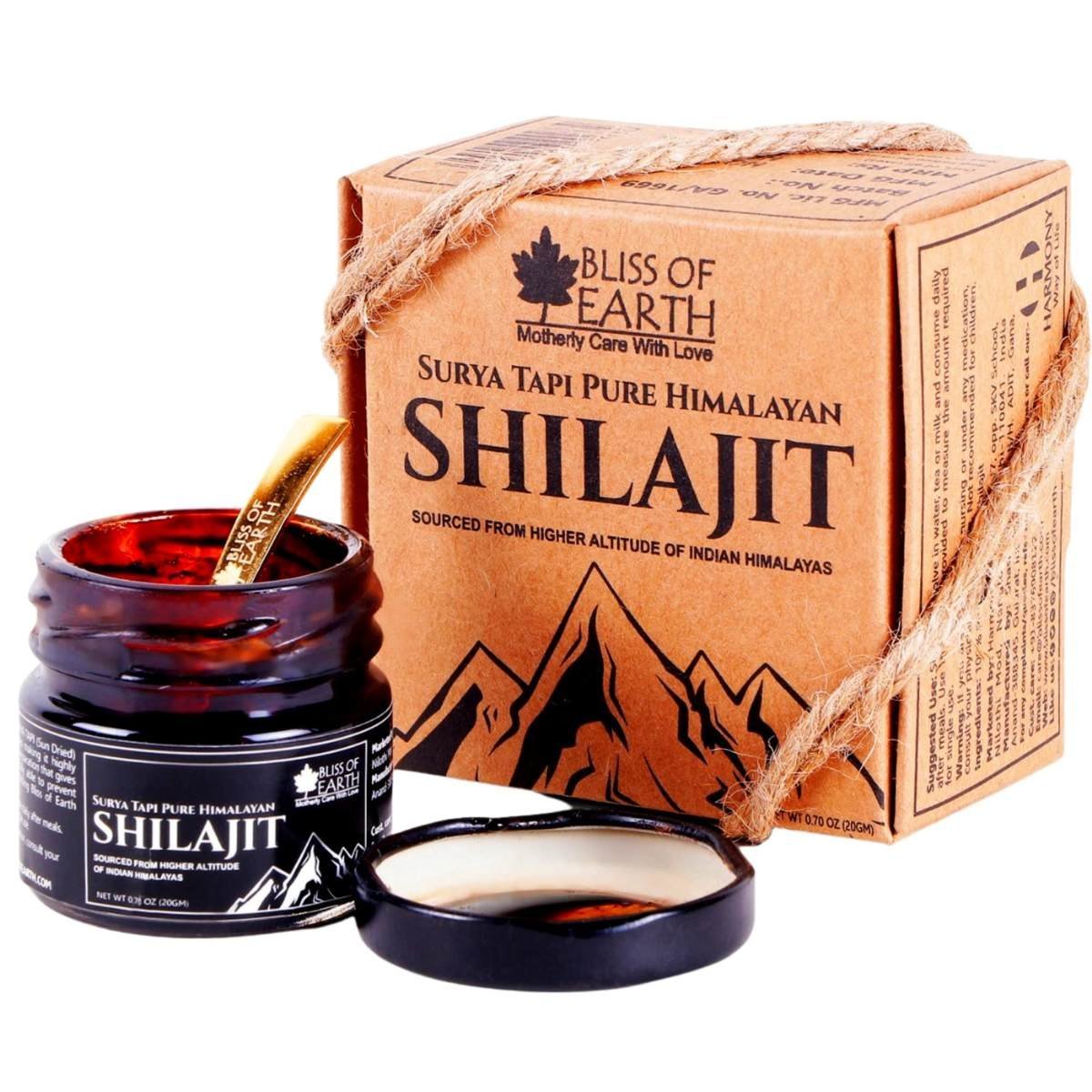 uk81ZfxDmxsFL-1.jpg Bliss of Earth 90 Days Original Sun Dried Himalayan Shilajit Resin | Pure Surya Tapi Shilajeet | For Stamina & Energy (20gm) - Fast UK Delivery - Image 1