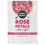 Urban Platter Sun Dried Rose Petals, 100g (100% Edible, Sun-Dried | Gulab Patti | Dried Rose Petals | Use in Tea, Baking, Making Rose Water, Crafting) - Fast UK Delivery
