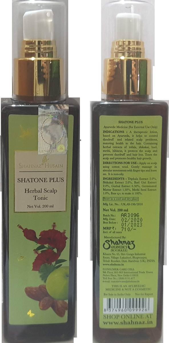 uk81eJW7USWWL-1.jpg Shahnaz Husain Shatone Plus Herbal Scalp Tonic 200 mL, CREAM - Fast UK Delivery - Image 1