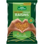 Tata Sampann Pure Raisins Seedless, Kishmish, 500g, Source Of Potassium, Premium Dry Fruits, Green Raisins - Fast UK Delivery