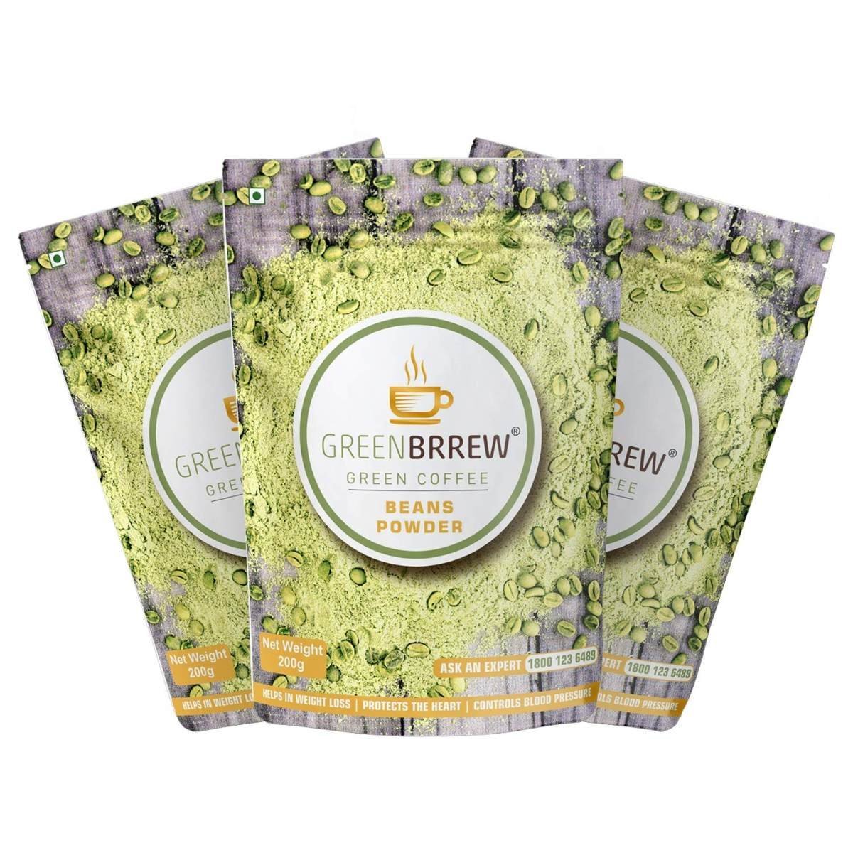 uk81exv9rOEzL-1.jpg Greenbrrew Organic Green Coffee Beans Powder for Weight Loss, 200g (Pack Of 3) - Fast Shipping to USA & Canada - Image 1