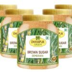 Dhampurgreen Demerara Brown Sugar, 4 Kg (5 X 800G)| Demerara Golden Brown Sugarcane | Source Of Minerals | Healthier Substitute For White Sugar | Chemical Free Sulphurless No Preservatives - Fast UK Delivery