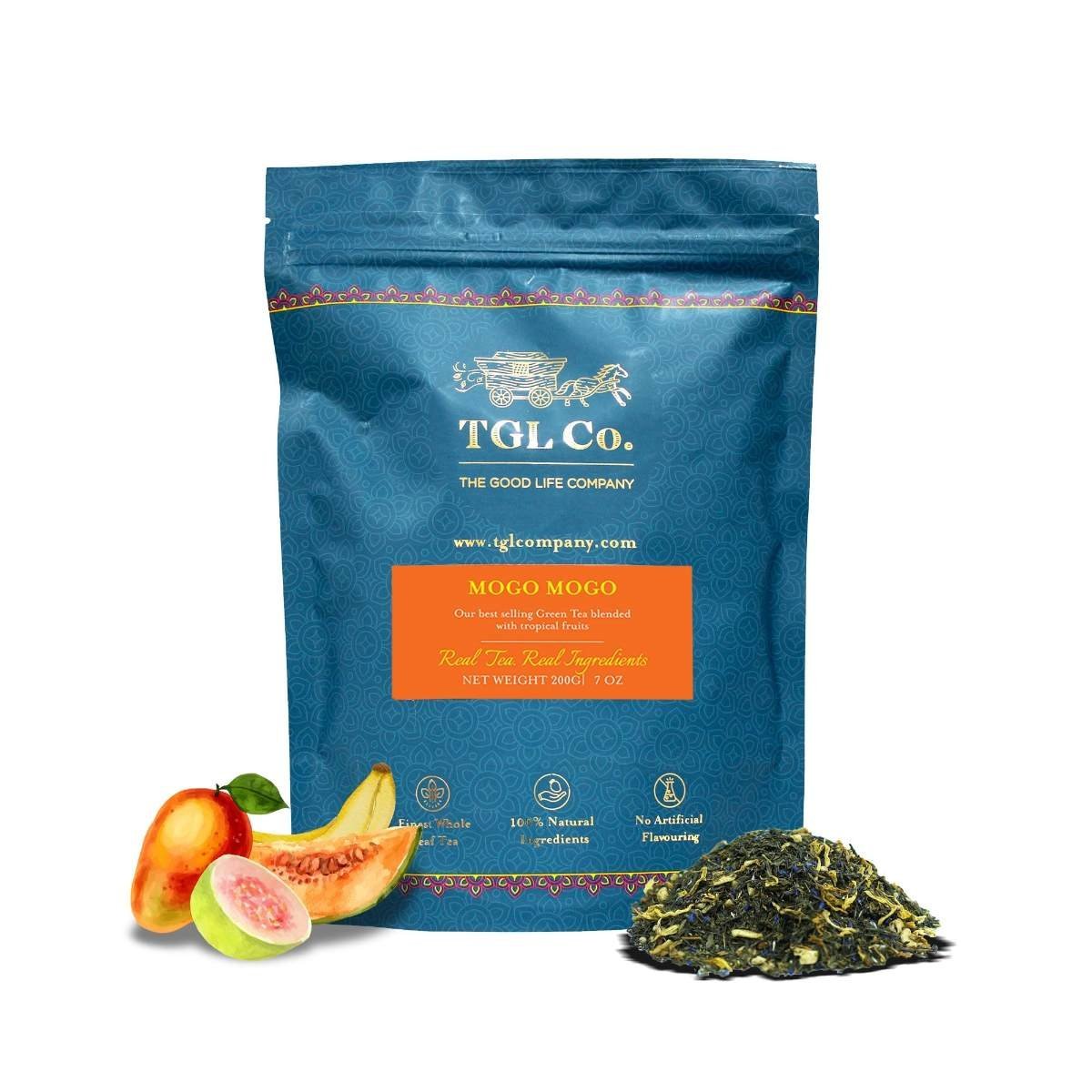 uk81hCXHvpsDL-1.jpg TGL Co. The Good Life Company Mogo Mogo Green Tea - Tea Bags/Loose Leaf (200 Gm) - Fast UK Delivery - Image 1