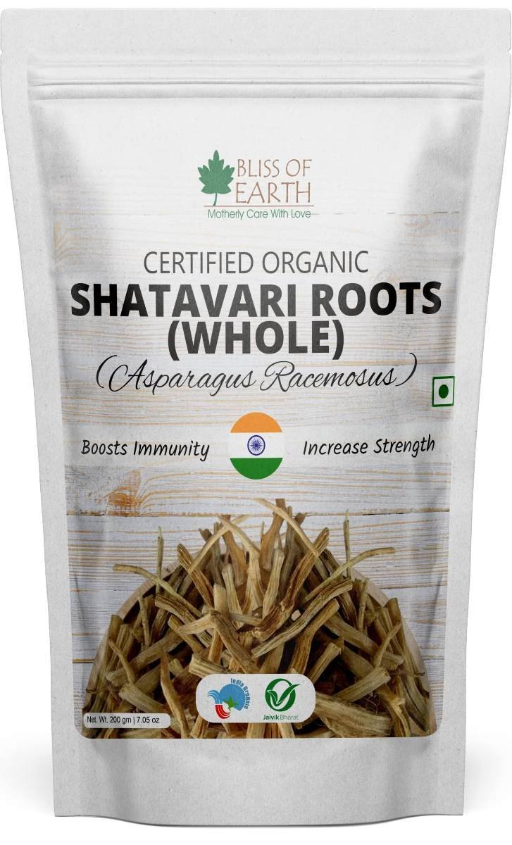 uk81i-sp-1iFL-1.jpg Bliss of Earth Shatavari root Whole Organic Asparagus Racemosus 100% Natural & Non GMO 200gm - Fast UK Delivery - Image 1