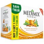 MEDIMIX Sandal Bathing Bar | With Sandal and Eladi Oil - 125g | Buy 3 Get 1 Free | Effective For Skin Blemishes - Fast UK Delivery
