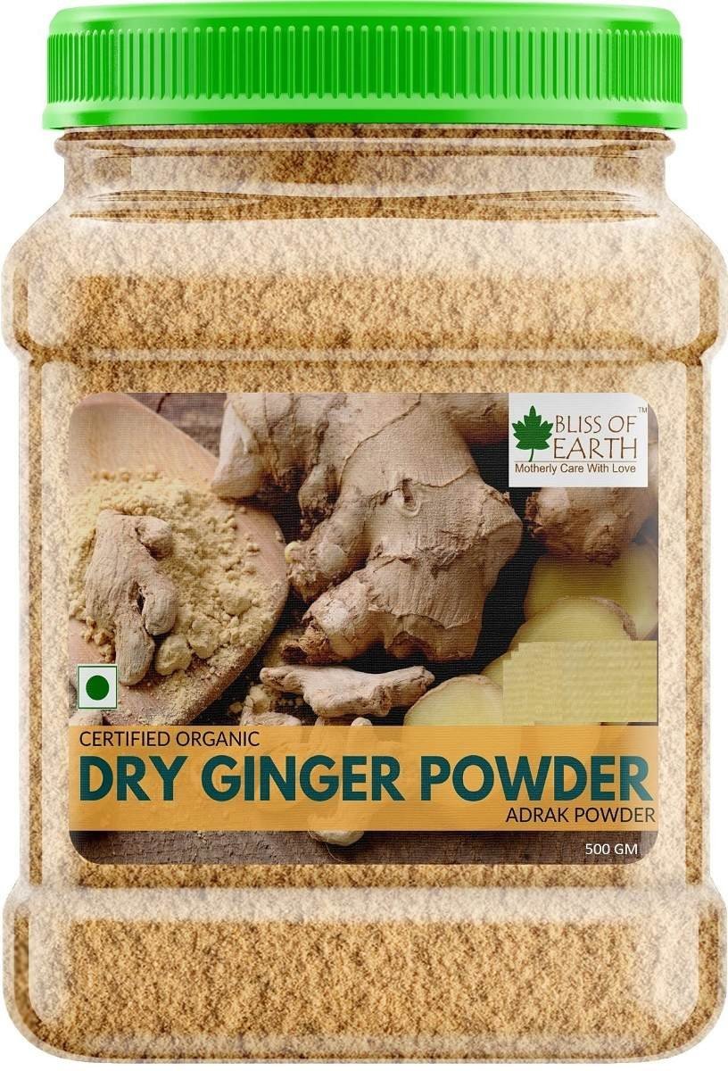 uk81j4daNXGUL-1.jpg Bliss of Earth Certified Organic Dried Ginger Powder for Tea, Pure Antioxidant Super Food, 500GM - Fast UK Delivery - Image 1