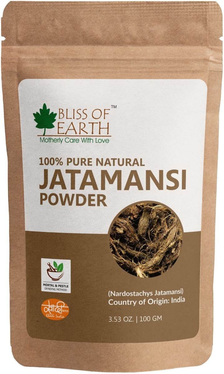 uk81kRbW0ptEL-1.jpg Bliss of Earth 100% Pure & Natural Jatamansi Powder For Hair Growth & Eating, 100gm - Fast UK Delivery - Image 1