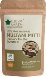 Bliss of Earth 100% Pure Multani Mitti Powder | Fuller's Earth Powder | 100GM | Great For Hair, Face, Skin - Fast UK Delivery