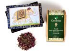 Octavius Tulsi Rose Chamomile Tisane Whole leaf tea in Darkwood Handcrafted Wooden gift box with Traditional Indian Elephant Pattern On The Lid | Caffeine Free | - 50 Gms (50 Servings) - Fast UK Delivery