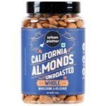 Urban Platter Raw California Almonds, 500g (Rich in Fibre | Rich in Protein) - Fast UK Delivery