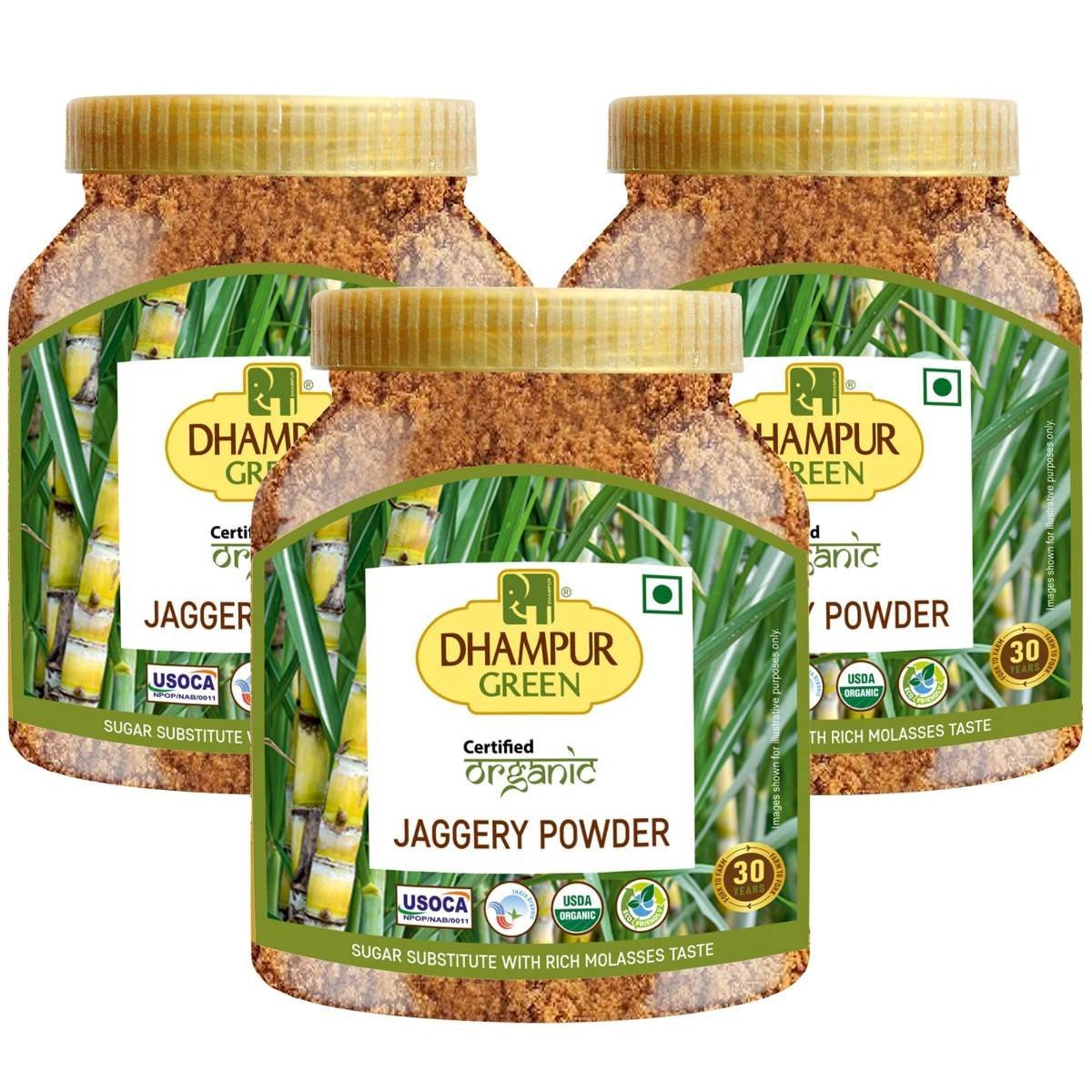 uk81pZMvPGhML-1.jpg Dhampurgreen Organic Jaggery Powder, 2.4Kg (800Gx3) | Desi Shakkar Powder | Source Of Minerals | Healthier Substitute For White Sugar | Free From Chemical Fertilizers, Preservatives - Fast UK Delivery - Image 1