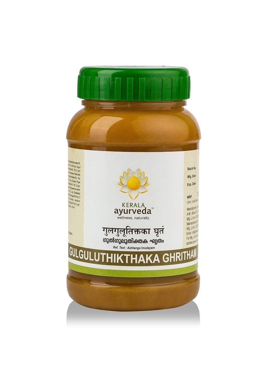 uk81qCz4TZsHL-1.jpg Kerala Ayurveda Gulguluthikthaka Ghritham 150 ml - Fast UK Delivery - Image 1