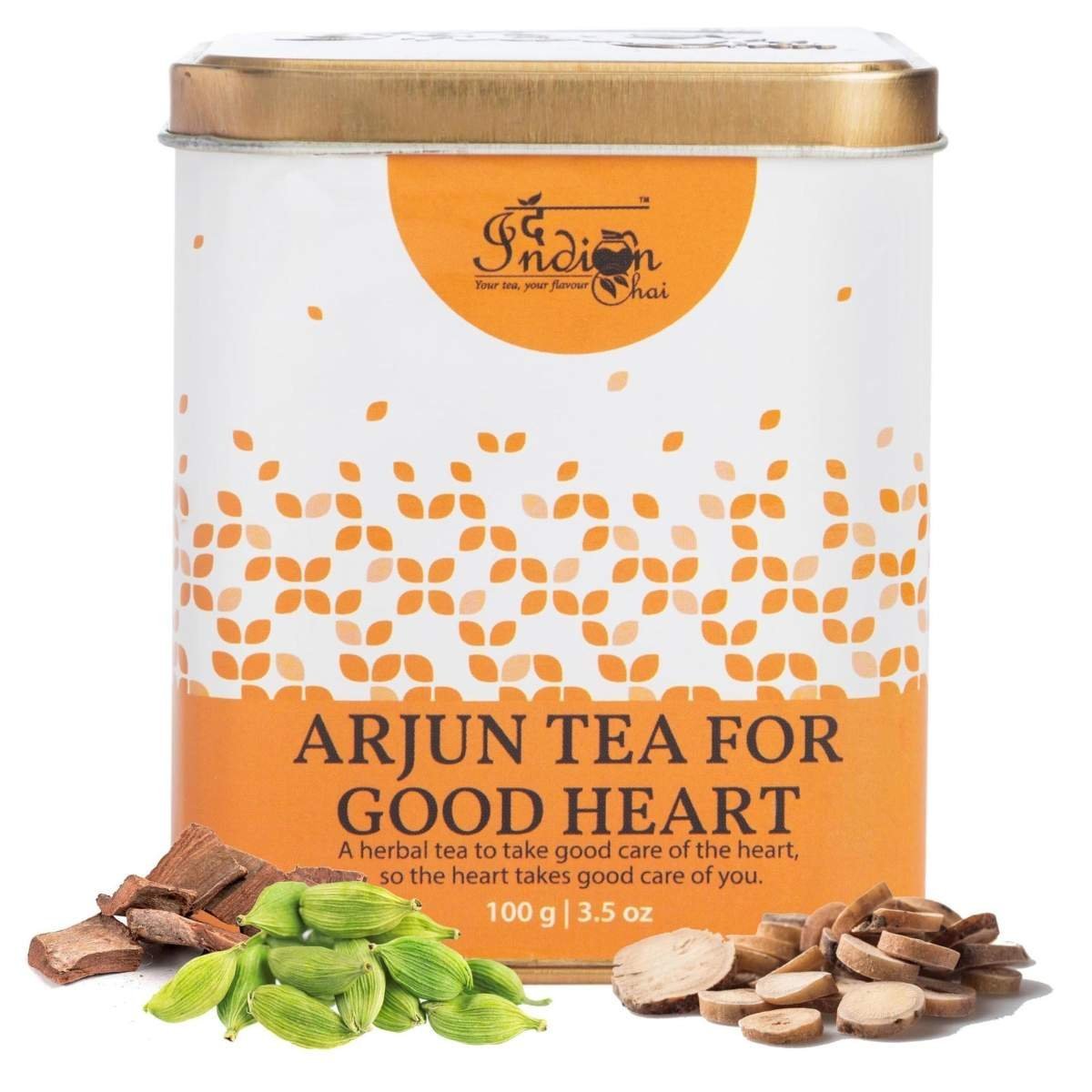 uk81qFuwvYgPL-1.jpg The Indian Chai - Arjun Tea For Good Heart - 100Grams | Promotes Heart Health | Helps Maintain Cholesterol | Controls Blood Pressure | Herbal Tea | Ayurvedic Tea | Refreshing Flavour | Loose Leaves - Fast UK Delivery - Image 1