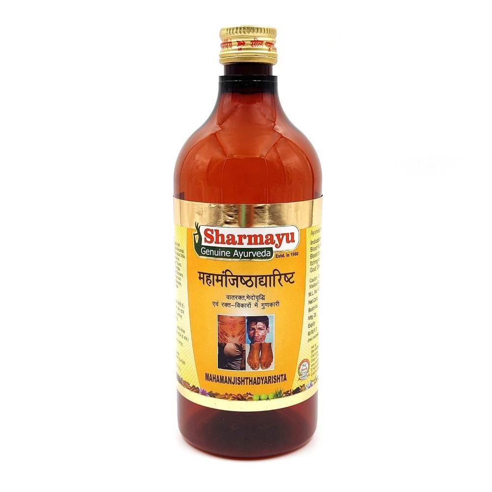 uk81rHEK74EGL-1.jpg Sharmayu Mahamanjishthadyarishta, 450 ml - Image 1