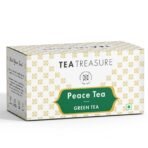 Tea Treasure Peace Jasmine Flower Green Tea Antioxidants Rich Calming and Soothing, 25 Pyramid Tea Bags - Fast UK Delivery