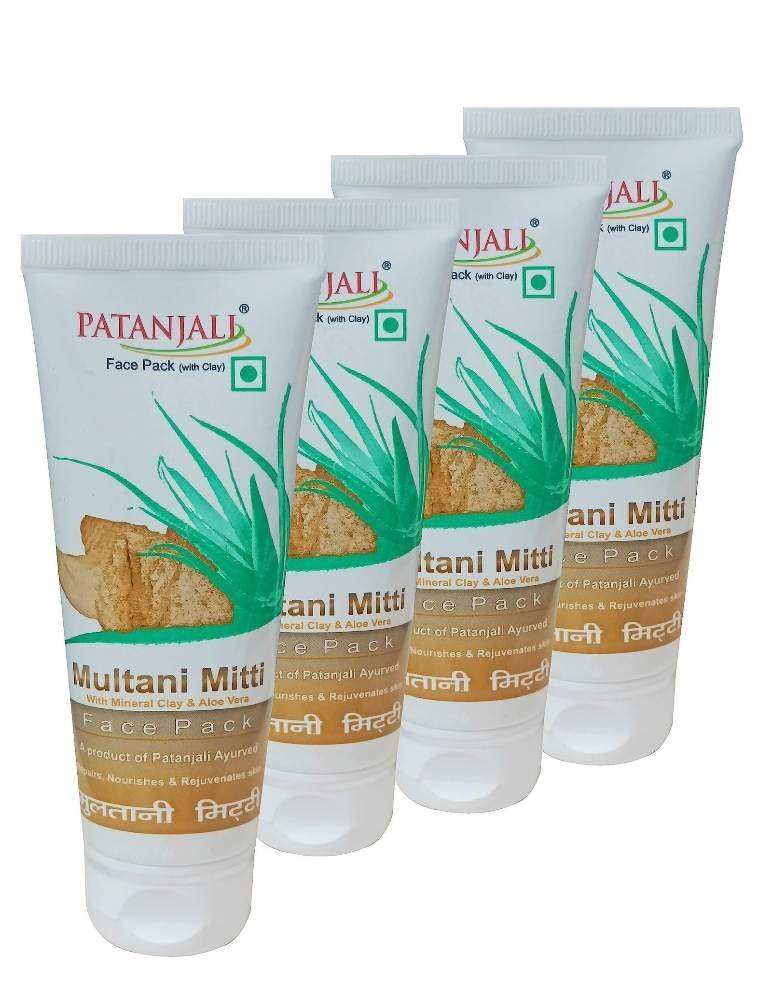 uk81sIwLdz3GL.jpg Patanjali Multani Mitti Face Pack 60GM (Pack Of 4) - Fast UK Delivery - Image 1