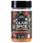 Urban Platter Cajun Spice Seasoning Shaker Jar, 80g (Sprinkle on Fries, Popcorn, Appetizers and More | Suitable for marinades and Making dips) - Fast UK Delivery