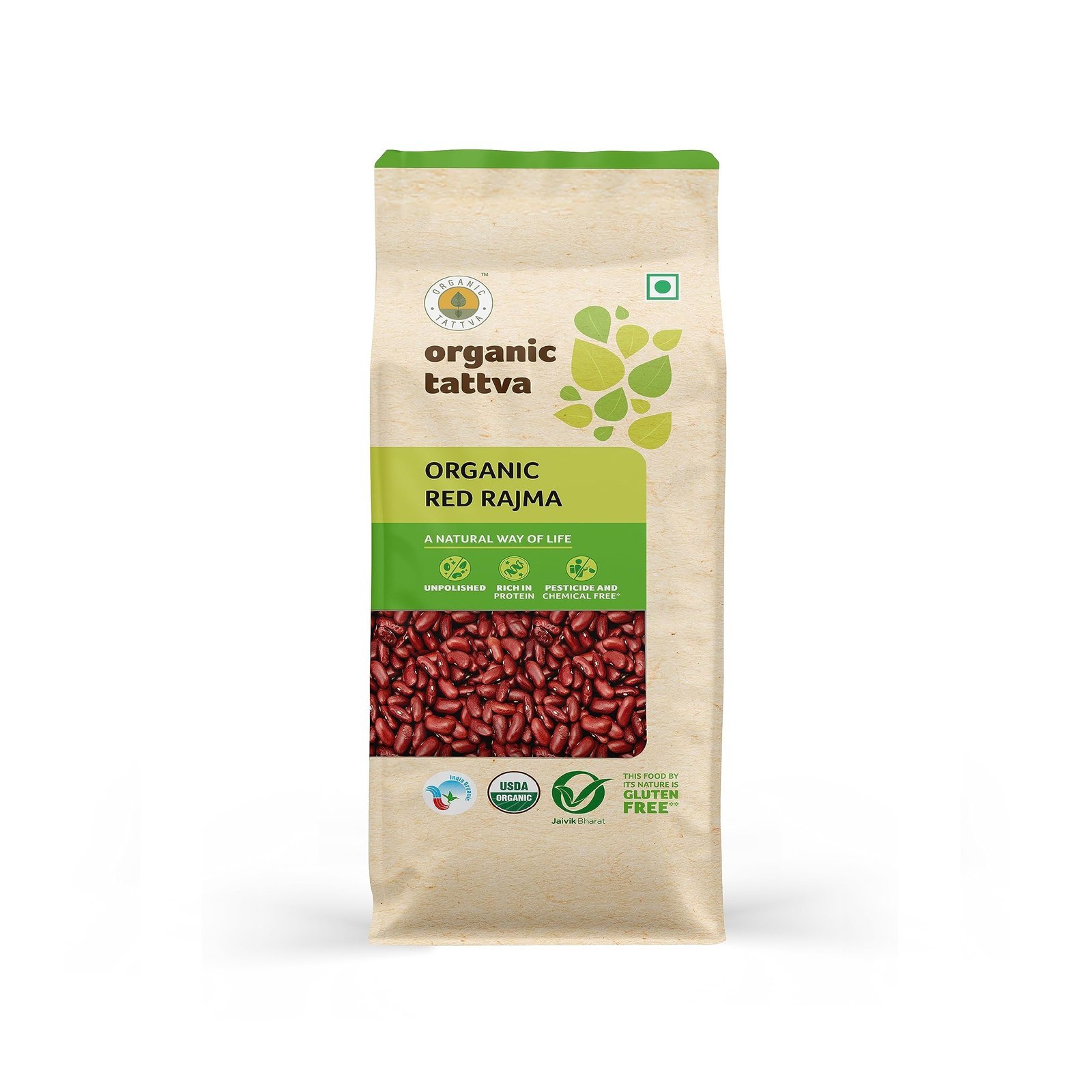 uk81tAGCgYIL-1.jpg Organic Tattva, Organic Red Rajma (Red Kidney Beans) 500 Gram | Gluten Free and Unpolished - Fast UK Delivery - Image 1