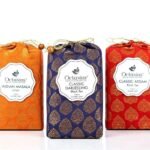 Octavius | Indian Tea Collection in Handcrafted Pouches - 225 Gm | Assorted 3 Black Loose Leaf Teas | Indian Masala, Darjeeling, Assam | Premium Tea Gift | Assorted Tea Gift Box | 3 X 75 Each - Fast UK Delivery
