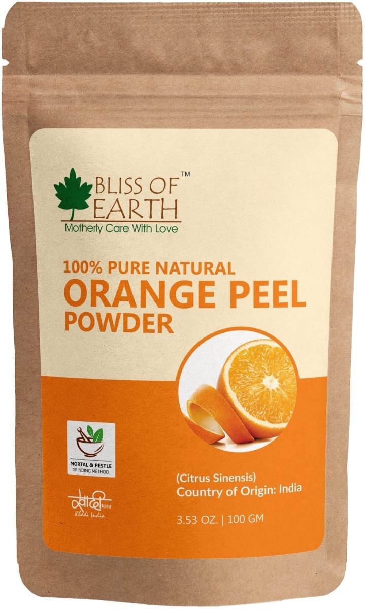 uk81v53fdB88L-1.jpg Bliss of Earth 100% Pure Orange Peel Powder | 100GM | Best For Naturally Glowing Skin | Natural Sun Tan Remover & Exfoliator | Hair Conditioning & Skin Care | - Fast UK Delivery - Image 1