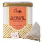 The Indian Chai Energising Wellness Tea 30 Pyramid Tea Bags with Yerba Mate, Ashwagandha, Ginkgo Biloba, Panax Ginseng, Nettle etc. for Energy, Focus, Digestion and Weight Loss, Herbal Tea - Fast UK Delivery