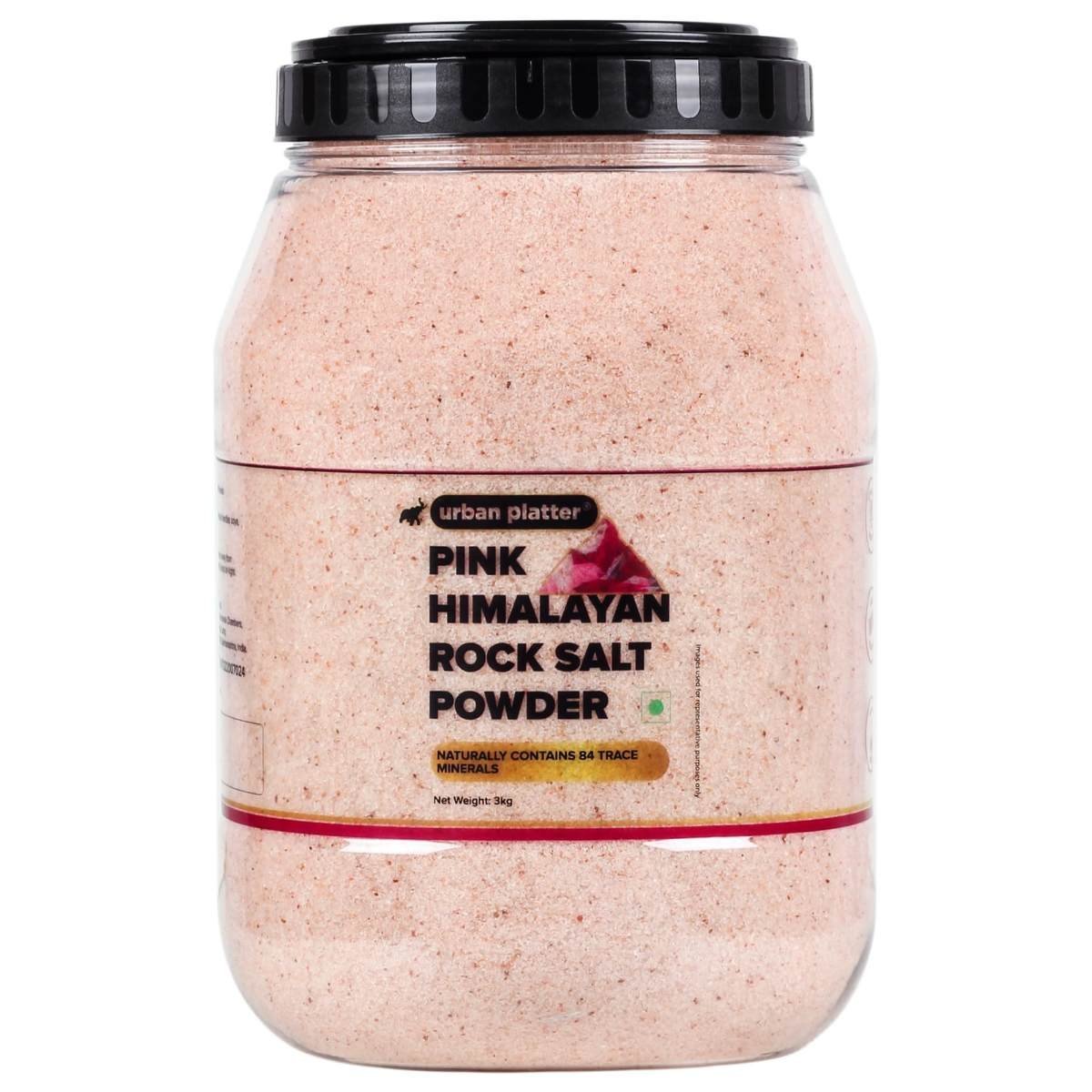 uk81yEogy78tL-1.jpg Urban Platter Pink Himalayan Rock Salt Powder Jar, 3 kg - Fast UK Delivery - Image 1