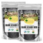 Bliss of Earth 2x1kg unhulled Black Sesame Seeds, Kaale Til, Fresh & Organic Fully Fiber Rich Great for Cooking & Baking - Fast UK Delivery