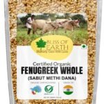 Bliss of Earth Certified Organic 200gm Fenugreek seed (Sabut Methi Dana) spices and masala For | hair grow | Boosting metabolism & Immunity | Weight Loss | Healthy cooking - Fast UK Delivery