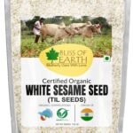 Bliss of Earth Organic Sesame Seeds 200 gm White For Eating, Raw Til Seeds - Fast UK Delivery