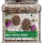 Bliss of Earth 500gm Milk Thistle Seeds Organic Super Food Great for Guts Health & Boost Immunity (Pack of 1) - Fast UK Delivery