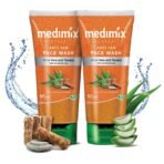 Medimix Ayurvedic Anti Tan Face Wash for tan protection| With Aloe vera and Tanaka| 100 ml (Pack of 2) - Fast UK Delivery
