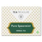 Tea Treasure Spearmint Herbal Tea Bags | Spearmint Tea for PCOS, PCOD, Unwanted Hair | Boosts Immunity | Improves Digestion | Reduces Stress | Rich in Antioxidants (50 Pyramid Tea Bags) - Fast UK Delivery