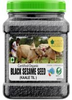 Bliss of Earth 600gm unhulled Black Sesame Seeds, Kaale Til, Fresh & Organic Fully Fiber Rich Great for Cooking & Baking - Fast UK Delivery