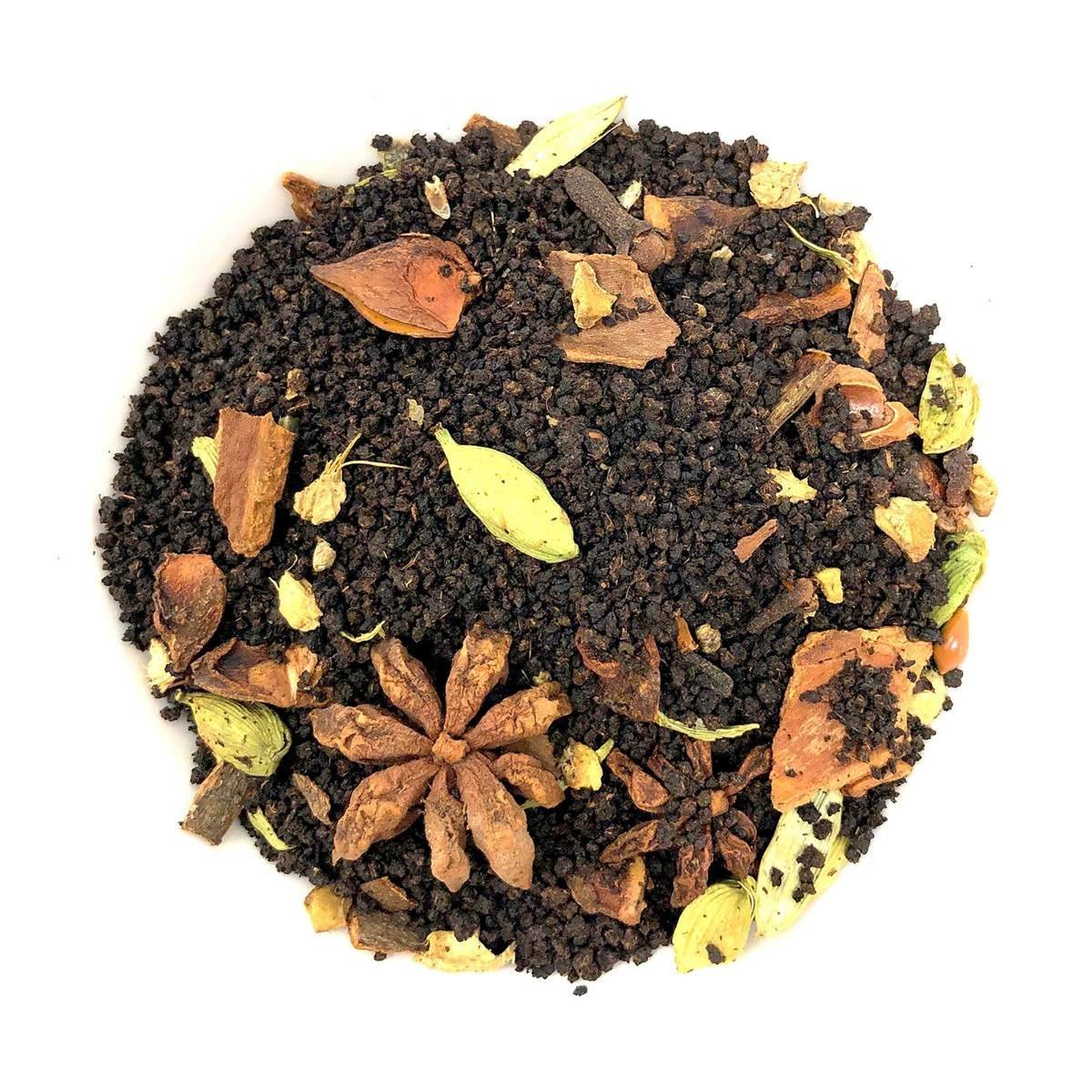 uk91VE5MnKsL-1.jpg Dancing Leaf Kadak Masala Chai | Assam Black Tea, Masala Flavour, Pepper, Clove, Cinnamon , Vanilla ,Mint & Star Anise | Premium Milk Tea | 100gms / 40cups - Fast Shipping to USA & Canada - Image 1