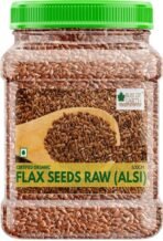 Bliss of Earth Organic Flax Seeds, 600g Pack, Raw Whole Flaxseed for Cooking and Baking, High in Omega-3 Fatty Acids, Gluten-Free, Non-GMO, Rich Source of Fiber and Protein, Superfood for Health - Fast UK Delivery